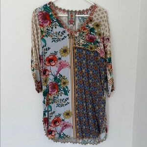 Johnny Was Floral and Geometric Patterned dress